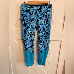 Lilly Pulitzer Luxletic 24" Weekender Midi Legging Bright Navy In Too Deep Med